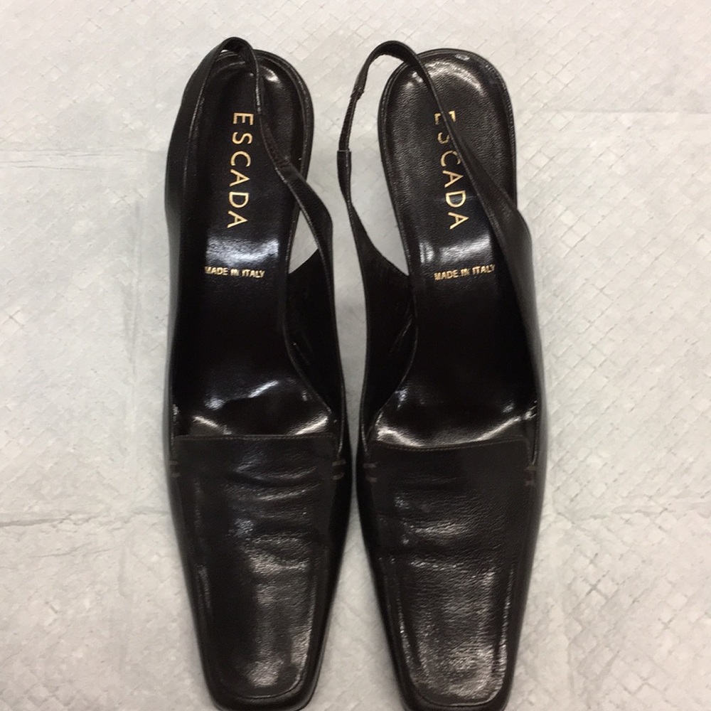 Escada brown leather shoe